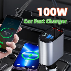 100W Super Fast Metal Car Charger