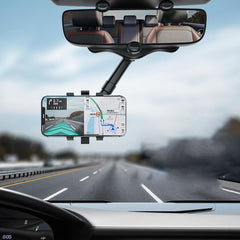 Multifunctional 360 Rear View Mirror Phone Holder Suitable For All Mobile Phones And All Car