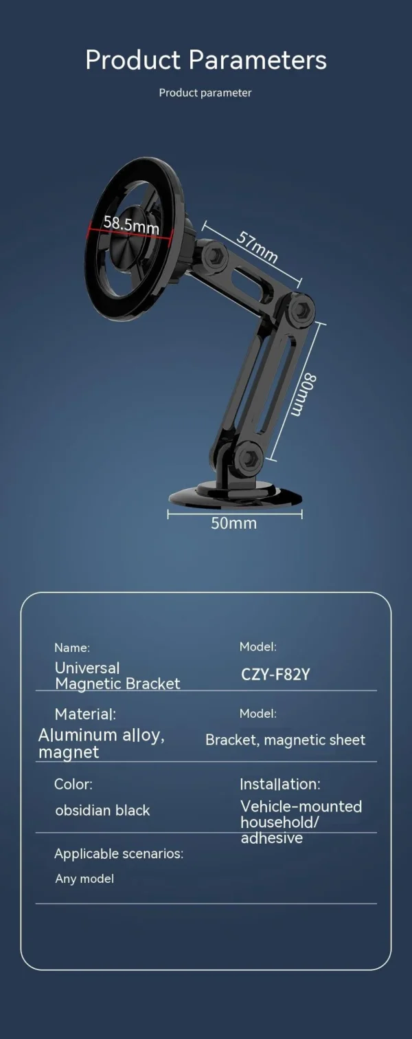 Magnetic Phone Holder All-metal Car - Image 2